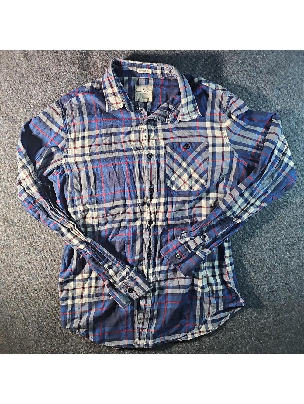American Eagle Classic Fit Flannel Shirt M